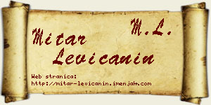 Mitar Levičanin vizit kartica